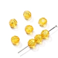 Faceted 6mm yellow acrylic crystal beads for DIY jewelry making and bracelet crafting - 6mm / 300 Pieces/Pack (Aperture approx 1mm) / Orange Red