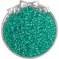 DIY emerald green 4mm double-pointed glass seed beads for handmade jewelry in silver tray - 10g/Pack Approx 140 Beads / Green