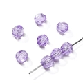 6mm faceted light purple acrylic crystal beads for DIY jewelry and bracelets - Light Purple