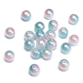 Pink and blue gradient 4-10mm ABS imitation pearl beads for DIY jewelry making - White Green Series