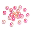Pink gradient ABS imitation pearl beads for handmade jewelry and DIY crafts - Yellow Rose Gradient