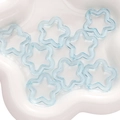 Set van 8 lichtblauwe transparante ster-bedeltjes van acryl voor doe-het-zelf-projecten - 20 Stuks/Verpakking (30mm) / Blauw