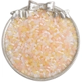4mm macaron glass seed beads in a silver tray for DIY jewelry making and crafts - Mango Pomelo Sago / 4mm Hole Approx 1mm 10g/Pack