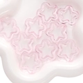 Roze transparante acryl sterhangers voor DIY-sieraden en sleutelhangeraccessoires - 20 Stuks/Verpakking (30mm) / Roze