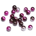 Metallic gradient ABS imitation pearls for DIY jewelry making in pink and purple tones - Coffee Rose Red