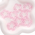 Transparante roze ster acryl hangers met gaatjes voor DIY sieraden en handwerk - 20 Stuks/Verpakking (30mm) / Rozerood