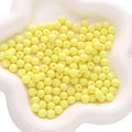 DIY craft 8mm matte yellow acrylic round beads for handmade bracelet jewelry making - 8mm 100 Pcs / Egg Yellow