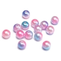 Colorful 4-10mm ABS imitation pearl beads with holes for DIY jewelry making and crafts - Pink Blue Purple