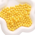DIY yellow frosted acrylic round beads for handmade bracelets and phone chains - 8mm 100 Pcs / Dark Yellow