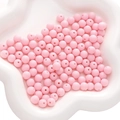8/10mm light pink matte acrylic round beads for DIY jewelry and bracelet making - Deep Pink