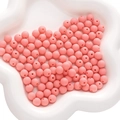 Matte light pink acrylic round beads for DIY bracelet and craft making projects - Hot Pink