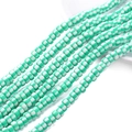 DIY bracelet necklace material mint green and white striped polymer clay beads strand - 6x3mm Hole approx 1mm 39cm/Strand approx 110pcs / Teal