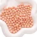 8mm salmon pink frosted acrylic round beads for DIY handmade jewelry and bracelet making - Peach Red
