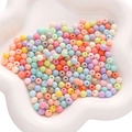 Bunte matte Acrylperlen in Macaron-Farben für DIY Armband und Schmuckherstellung - Zufällige Mischfarben (50g/Packung) / 6mm (Loch ca. 1mm, ca. 500 Stück)