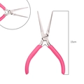 Alicates para joyería con mango rosa brillante y escala de 15cm para manualidades - Alicate de Punta Larga (Sin Dientes) / 15cm