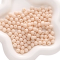 Matte beige acrylic round beads for DIY jewelry and beaded bracelet making kits - Skin Pink