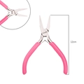Pink glitter handle 12cm needle nose pliers for DIY jewelry making and wire wrapping - Flat Nose Pliers (No Teeth) / 1 Piece / Hot Pink