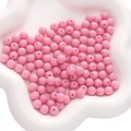 Pink matte acrylic round beads for DIY handmade bracelets and necklaces jewelry making - Watermelon red