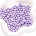 Pastel purple matte acrylic round beads for DIY bracelet and necklace jewelry making - Light Purple