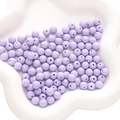 Lavender purple frosted acrylic round beads for DIY jewelry and handmade bracelets - Medium Purple