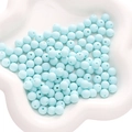 Matte light blue acrylic round beads for DIY jewelry and handmade bracelets - Light Blue