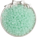 Mint green glass abacus spacer beads for DIY handmade bracelets and jewelry making - 3x6mm (Approx. 50 Pieces/Pack) / Jasper