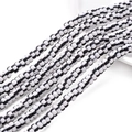 DIY black and white striped cylindrical clay beads strand for bracelet making - 6x3mm Hole approx 1mm 39cm/Strand approx 110pcs / Black