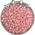 Perles plates rondes roses en acrylique mat dépoli pour bijoux DIY et bracelets - 50 Pcs/Paquet / Rose