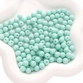 Frosted mint green acrylic round beads for DIY handmade jewelry and bracelet crafting - Aqua Green