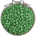 Perles en acrylique rondes et plates vert clair mat pour bijoux DIY et bracelets - 50 Pcs/Paquet / Vert