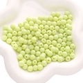 8mm mint green matte acrylic round beads with center hole for DIY jewelry making - Yellow-Green