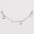 Versilberte Armbandkette mit Muschelanhängern und funkelnden Zirkonia-Akzenten - 1 Stück/Packung / Modell 02 Silberne Kette