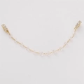 Catena per bracciale placcata oro con zirconi e perle di cristallo per creazione gioielli - 1 Pezzo/Confezione / Stile 04 Catena Dorata