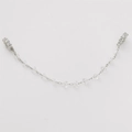 Catena di sicurezza placcata in argento con zirconi per la creazione di gioielli - 1 Pezzo/Confezione / Stile 04 Catena Argentata