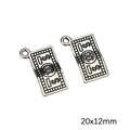 Versilberter Legierungs-Dollar-Anhänger mit Währungssymbol und 100er-Nennwert für DIY-Schmuck - 100-Dollar-Schein-Muster