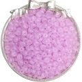 Flat round light purple glass abacus beads in a silver tray for DIY handmade jewelry - 3x6mm (Approx. 50 Pieces/Pack) / Jade Purple