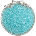 Perles en verre oeil de chat bleu clair 4mm pour bijoux DIY dans un plateau argenté - Bleu lac / 4mm Trou environ 1mm 10g/Paquet