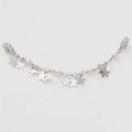Catena bracciale a stella in argento con perle rosa e chiusure di sicurezza con zirconi - 1 Pezzo/Confezione / Stile 07 Catena Argentata