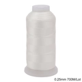 White 0.25mm nylon thread for DIY jewelry making and hand weaving on 700m spool - 3 Ply White approx 700m/Roll