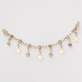 Catena per bracciale placcata oro con stelle in zircone e cristalli per gioielli fai da te - 1 Pezzo/Confezione / Stile 08 Catena Dorata
