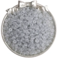 Translucent light gray glass abacus beads for DIY handmade jewelry making crafts - 3x6mm (Approx. 50 Pieces/Pack) / Jade Gray