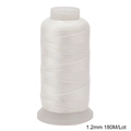 White 1.2mm nylon braided cord on spool for DIY jewelry making, 180m length - 18 Ply White approx 180m/Roll