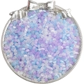 Mélange de perles en verre œil de chat 4mm mauve et bleu givré pour création de bijoux - Mer Étoilée / 4mm Trou environ 1mm 10g/Paquet