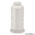 White 1mm nylon cord 240m roll for handmade DIY jewelry braiding and tassels - 15 Ply White approx 240m/Roll