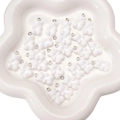 Mini white acrylic bear charms with silver rings for DIY bracelet and craft making - 11x21mm (5 Pieces) / White