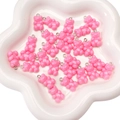 Mini pink gummy bear pendants with metal loops for DIY jewelry and beaded crafts - 11x21mm (5 Pieces) / Deep Pink