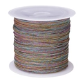 Rocchetto di filo metallico intrecciato multicolore per gioielli fai da te - 15 capi 1 mm 15 m/rotolo / Multicolore Chiaro