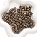 Polierte zylindrische Wenge-Holzperlen für DIY-Schmuck und Armbandherstellung - Wenge Holz / 8x8mm (10er Pack)