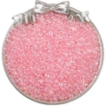 Pink AB coating iridescent glass seed beads for DIY handmade jewelry bracelets - 10g/Pack (2x4mm) / Deep Pink