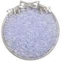 Sparkling lavender iridescent AB glass seed beads for DIY jewelry making in silver tray - 10g/Pack (2x4mm) / Aquamarine